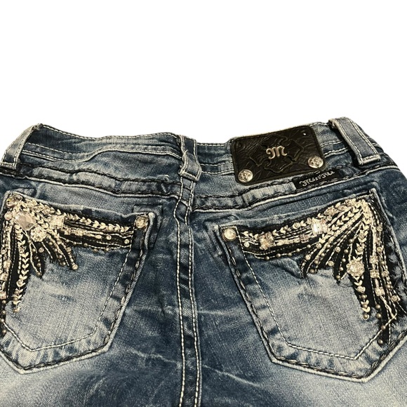 Miss Me Denim - Miss Me Distressed Blue Boot Cut Jeans